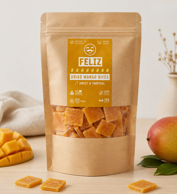 DRIED MANGO BITES - 100 GRAMS